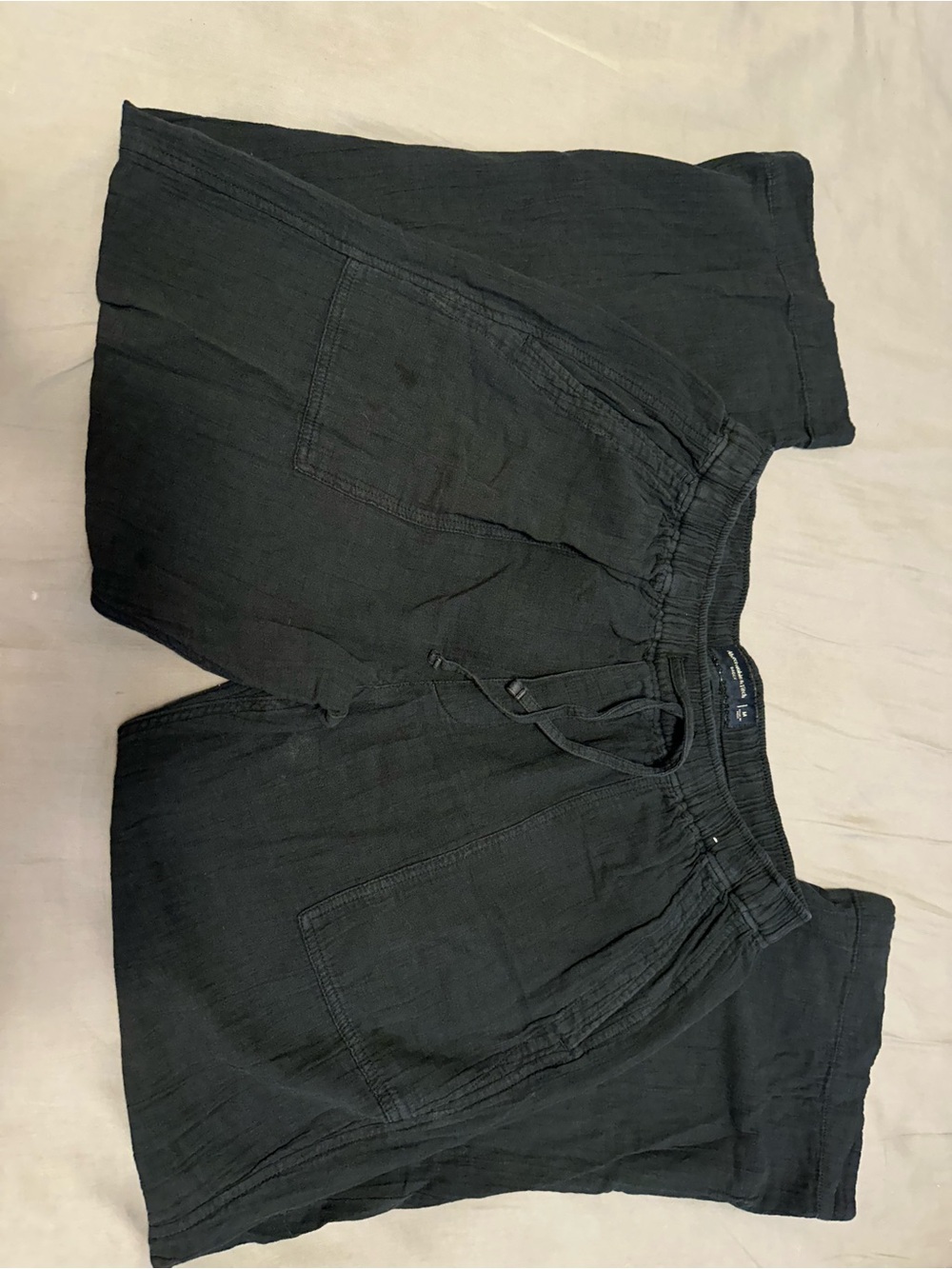 Abercrombie & Fitch Black Baggy Cotton Pant